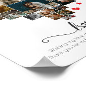 ハッピーバレンタインデーハートコラージュ ポスター (角)