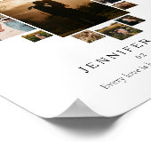 ハッピーバレンタインデーハートコラージュ ポスター (角)