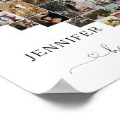 ハッピーバレンタインデーハートコラージュ ポスター (角)