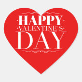 ハッピーバレンタインデーハートシール ハートシール (正面)