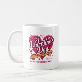 ハッピーバレンタインデーハートデザインロマンティックギフト コーヒーマグカップ