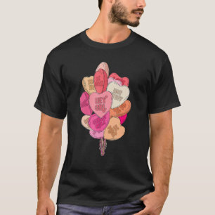 ハッピーバレンタインデーハートバルーンキャンディグルーヴィV Tシャツ