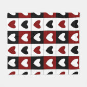 ハッピーバレンタインデーハートパターン フリースブランケット (正面(横))