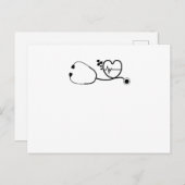 ハッピーバレンタインデーハートビートナースプレゼント シーズンポストカード (正面/裏面)