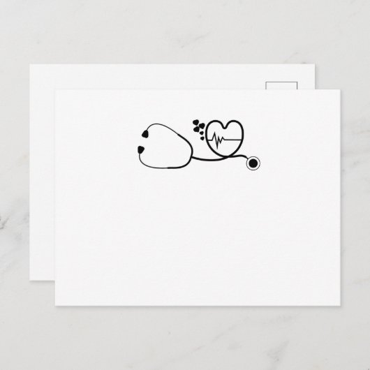 ハッピーバレンタインデーハートビートナースプレゼント シーズンポストカード (正面/裏面)