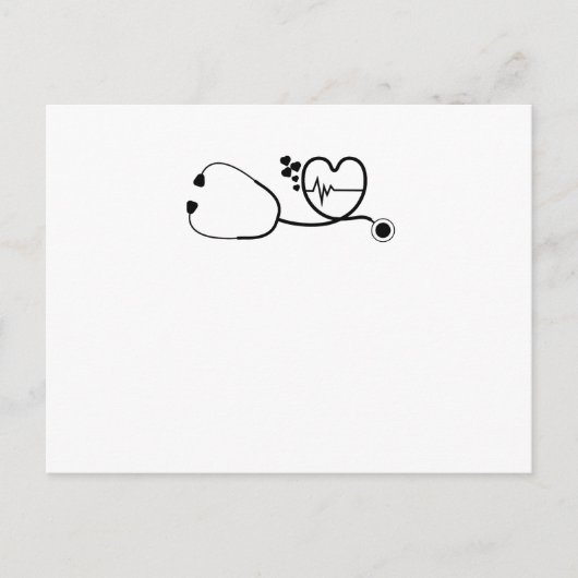 ハッピーバレンタインデーハートビートナースプレゼント シーズンポストカード (正面)