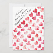 ハッピーバレンタインデーハートピンクレッドロマンチック シーズンカード (正面)