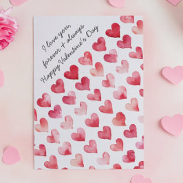 ハッピーバレンタインデーハートピンクレッドロマンチック シーズンカード