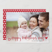 ハッピーバレンタインデーハートフォトカード シーズンカード (正面/裏面)