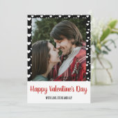 ハッピーバレンタインデーハートフォトホリデーカード シーズンカード (スタンド正面)