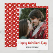 ハッピーバレンタインデーハートフォトホリデーカード シーズンカード (正面/裏面)