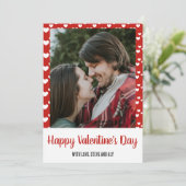 ハッピーバレンタインデーハートフォトホリデーカード シーズンカード (スタンド正面)