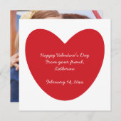 ハッピーバレンタインデーハートフォト教室カード (正面/裏面)