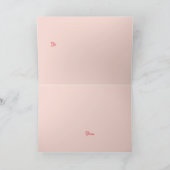 ハッピーバレンタインデーハートミニマリスト サンキューカード (内部)