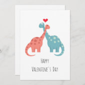 ハッピーバレンタインデーハートラブ恐竜 シーズンカード (正面/裏面)