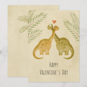 ハッピーバレンタインデーハートラブ恐竜 シーズンカード (正面/裏面)