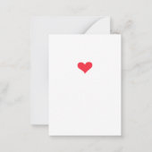 ハッピーバレンタインデーハートラブ恐竜 ノートカード (裏面)