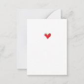 ハッピーバレンタインデーハートラブ恐竜 ノートカード (裏面)