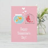 ハッピーバレンタインデーハートレッドオウム金魚 シーズンカード (スタンド正面)