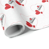 ハッピーバレンタインデーハート包装紙 ラッピングペーパー (ロールコーナー)