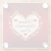 ハッピーバレンタインデーハート図形–47949 ガラスコースター (裏面)