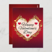 ハッピーバレンタインデーハート図形–47949 ポストカード (正面/裏面)