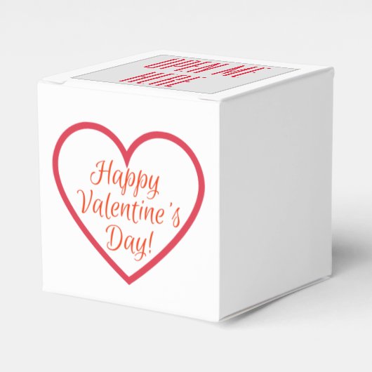 ハッピーバレンタインデーハート型ロゴ フェイバーボックス (正面サイド)