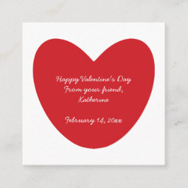 ハッピーバレンタインデーハート教室カスタム エンクロージャーカード