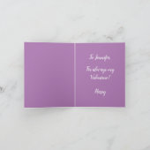 ハッピーバレンタインデーハート白文字オン紫 シーズンカード (内部)