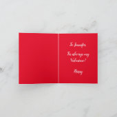 ハッピーバレンタインデーハート白文字オン赤 シーズンカード (内部)