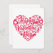 ハッピーバレンタインデーハート シーズンカード (正面/裏面)