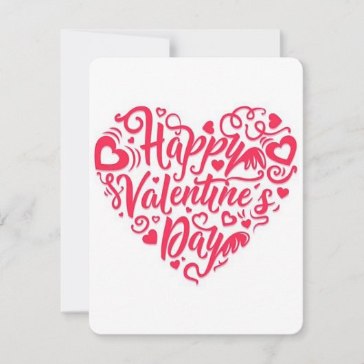 ハッピーバレンタインデーハート シーズンカード (正面)