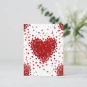 ハッピーバレンタインデーハート シーズンポストカード (スタンド正面)