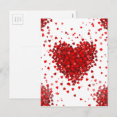 ハッピーバレンタインデーハート シーズンポストカード (正面/裏面)