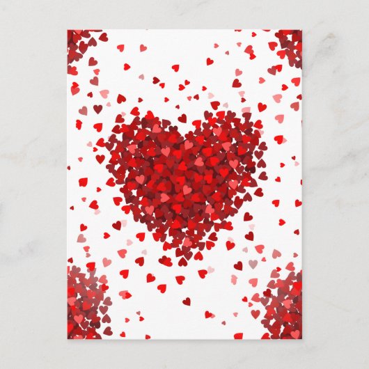 ハッピーバレンタインデーハート シーズンポストカード (正面)