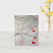 ハッピーバレンタインデーハート&スター カード (黄色い花)