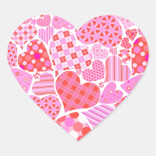 ハッピーバレンタインデーハート ハートシール (正面)