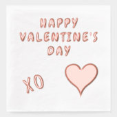 ハッピーバレンタインデーハート 箔ナプキン (正面)
