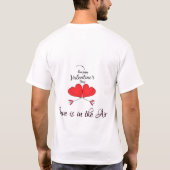 ハッピーバレンタインデーハート Tシャツ (裏面)