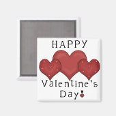 ハッピーバレンタインデーハートD7 – フリグマグネット マグネット (正面/裏面)