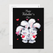 ハッピーバレンタインデーバニーズ シーズンポストカード (正面/裏面)