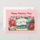 ハッピーバレンタインデーバラスワンズポストカード シーズンポストカード (正面/裏面)