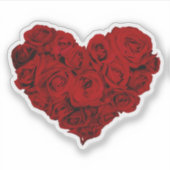 ハッピーバレンタインデーバラハートブーケ シール (正面)