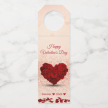 ハッピーバレンタインデーバラハートブーケ