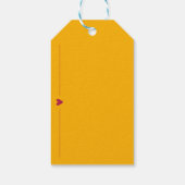 ハッピーバレンタインデーバラモダンイエローギフトラベル ギフトタグ (裏面)