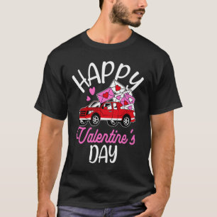 ハッピーバレンタインデーバラ日付ナイト花リスト Tシャツ