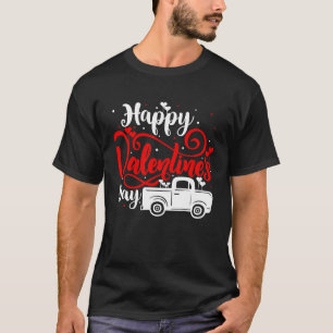 ハッピーバレンタインデーバラ日付ナイト花リスト Tシャツ