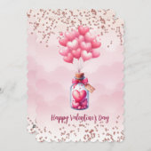 ハッピーバレンタインデーバルーン シーズンカード (正面/裏面)