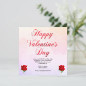 ハッピーバレンタインデーパステルレッドローゼスパーティーSQ 招待状 (スタンド正面)
