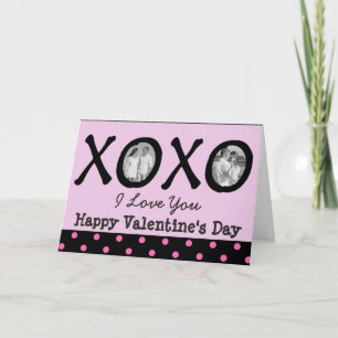 ハッピーバレンタインデーパーソナライズされたカード(写真付) シーズンカード